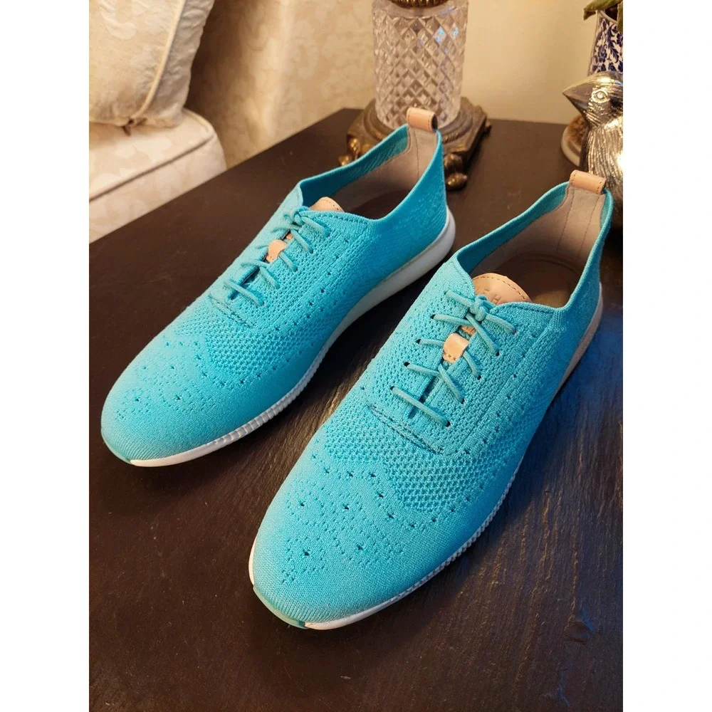 Cole Haan Wms 2.Zerogrand StitchLite Knit Blue Wingtip Oxford Shoes Size 11 NEW!